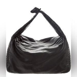 Bottega Veneta Black Leather Hobo Bag